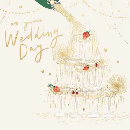 Wedding Day greetings card happy couple celebration